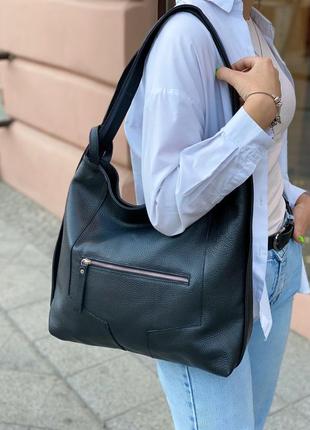 Кожаная женская сумка рюкзак итальянская vera pelle жіноча шкіряна вместительна италия