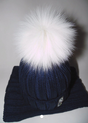 Зимовий комплект шапка снуд bosca