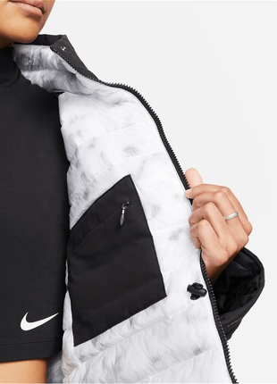 Оригинальная спортивная оверсайз куртка nike therma fit shine jacket!6 фото