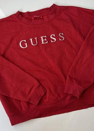 Фірмовий світшот guess червоний в ідеальному стані2 фото