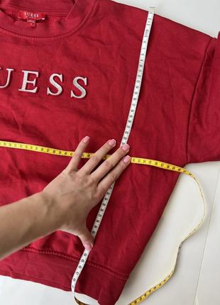 Фірмовий світшот guess червоний в ідеальному стані9 фото