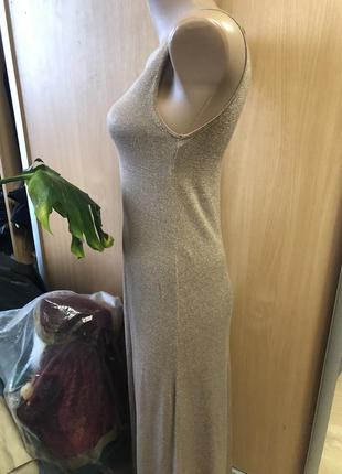 Платье майка мидакси с люрексом4 фото