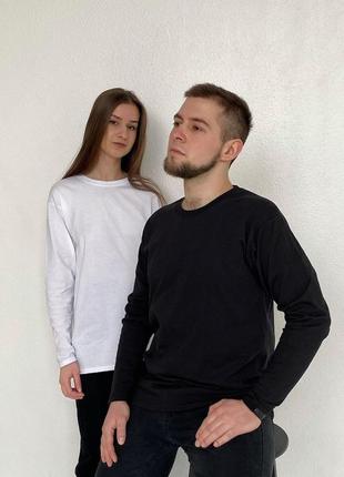 Футболка з довгим рукавом базовий лонгслів fruit of the loom унісекс longsleeve10 фото