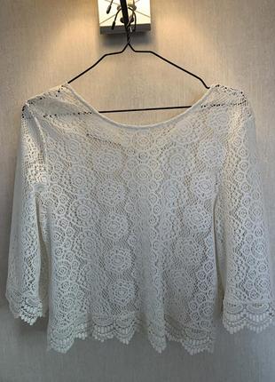 Ажурная блуза zara