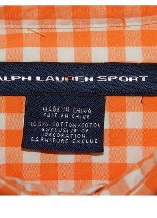 Женская приталенная рубашка в клетку ralph lauren sport4 фото