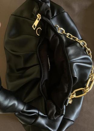 Чорна сумка, сумка багет 4