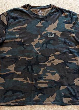 Охотничья футболка solognac t shirt camo 100 woodland green2 фото