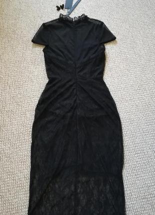 Элегантное чёрное кружевное платье lost ink2 фото