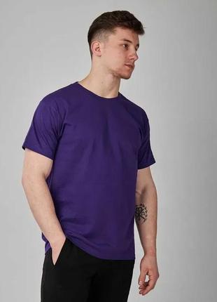 Фіолетова💜базова футболка унісекс fruit of the loom oversize unisex 33 кольори на вибір5 фото