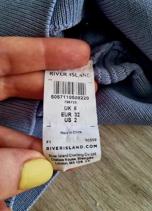 Віскозна блакитна кофтинка з рюшами river island pepite на струнку дівчину чи підлітка3 фото