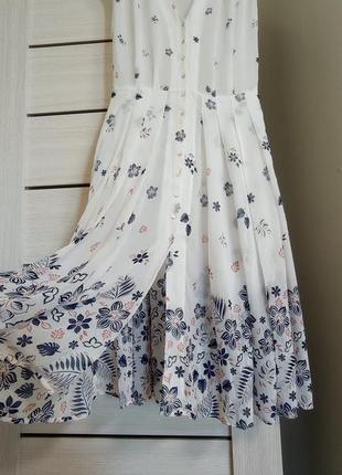 Сукня шифонова з квітами легенька міді літня.3 фото