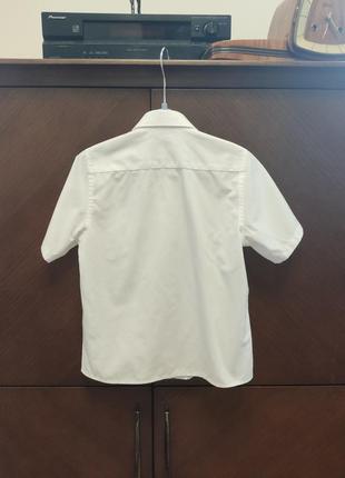 Белая рубашка мальчику marks & spencer, 4-6 лет, 116 см2 фото