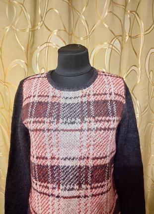 Брендовый шерстяной мохеровый свитер джемпер пуловер шерсть мохер4 фото