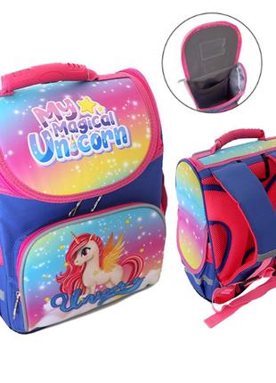 Рюкзак каркасний ортопедичний space єдиноріг 33х26х16см арт. 988867