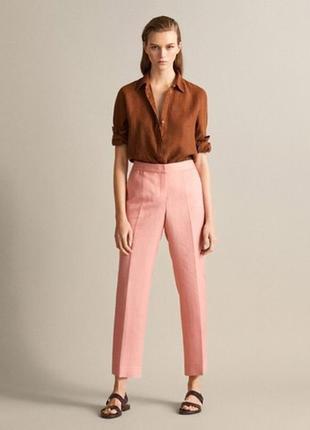 Брюки з льоном massimo dutti