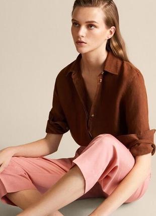 Брюки з льоном massimo dutti2 фото