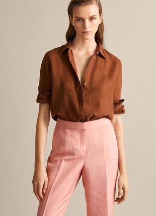 Брюки з льоном massimo dutti3 фото