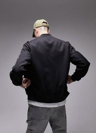 Куртка topman бомбер легкий чоловічий чорний вітровка2 фото
