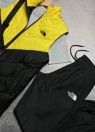 Комплект чоловічий tnf: жилетка + футболка+ штани "president" чорні. барсетка у подарунок!4 фото