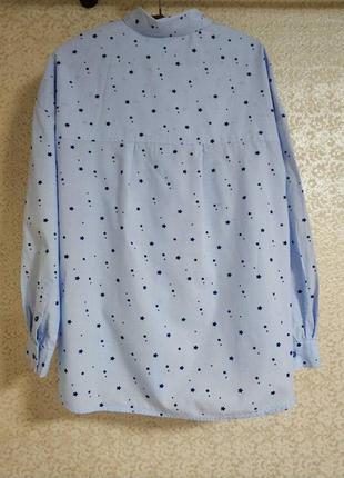 Zara  актуальна сорочка рубашка оверсайз зірки бренд zara зара trafaluc collection, р.м.2 фото