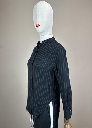 Vince премиум бренд блуза черная в полоску полосатая полосатая ganni рубашка женская вискоза max mara район8 фото