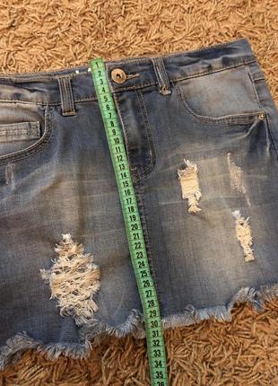 Стильна джинсова юпка 12-15 років6 фото