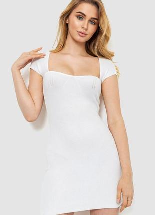 В'язане плаття колір білий3 фото