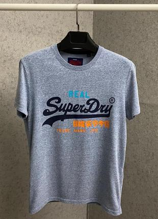 Голубая футболка superdry1 фото