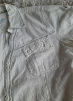 Удлиненная рубашка блузка с коротким рукавом3 фото