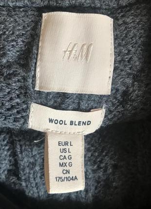 Куртка светр вовна h&amp;m wool blend premium 60-669 фото