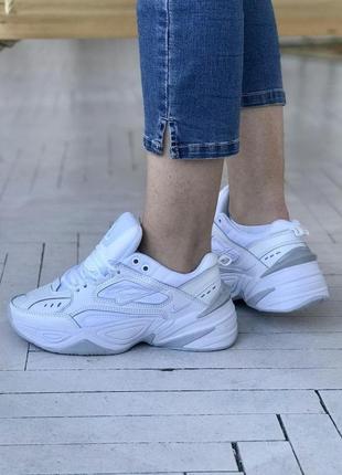 Nike m2k tekno шикарные женские кроссовки найк белого цвета (36-40)💜