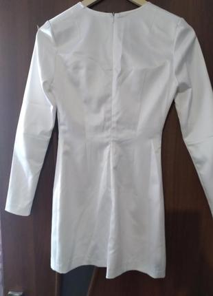 Маленька біла сукня атласна шовкова al.bon marsego5 фото