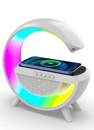 Портативна колонка з rgb-підсвіткою bt/tf/wireless charger/usb/fm/aux 5 вт