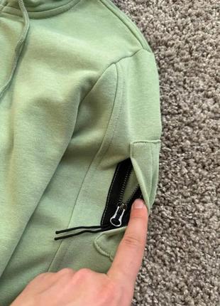 Мужская зип худи cp company салатового цвета