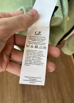Мужская зип худи cp company салатового цвета