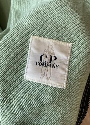 Мужская зип худи cp company салатового цвета8 фото