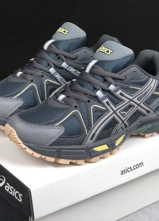 Темно-сірі кроссівки чоловічі asics gel-kahana 8. стильне взуття для хлопців асікс гель для занять спортом