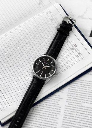Чоловічий кварцовий наручний годинник curren 8365 silver-black5 фото