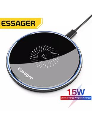 Essager es-t04 15w, essager qi mirror wireless for iphone, магнітна зарядка ессайгер 15в для годинника, миші, часів