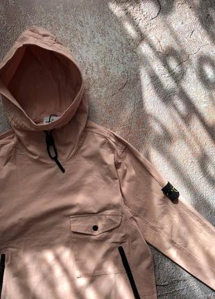 Овершот stone island cotton overshirt 10710 pink2 фото