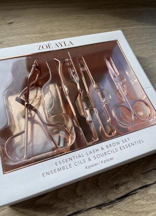 Набір для брів і вій zoe ayla lash & brow set rose gold1 фото