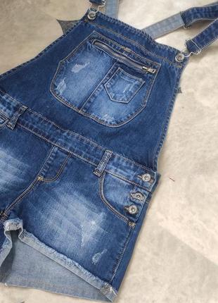 Новий жіночий джинсовий комбінезон5 фото
