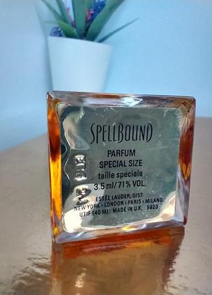 Spellbound estee lauder, винтажная миниатюра, parfum/чистые духи, 3,5 мл5 фото