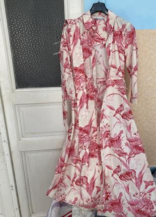 Платье zara 44 s нереально красивое хлопок