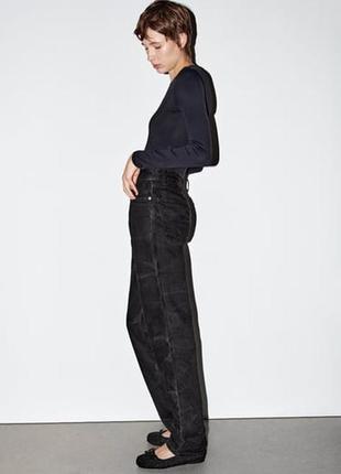 Джинси вільного крою zw collection relaxed mid-rise jeans zara2 фото