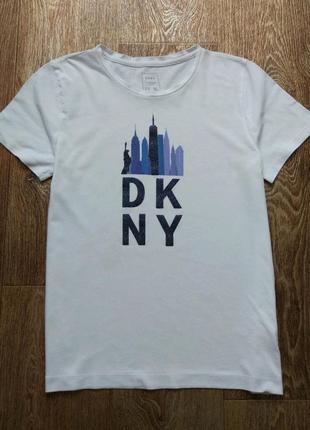 Белая женская футболка свитшот худи dkny размер m1 фото