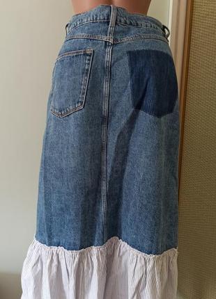 Шикарна стильна сучасна джинсова спідниця4 фото