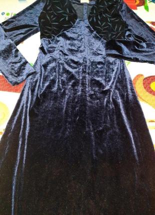 Велюрове плаття сукня в пол довга сукня коктельне плаття5 фото