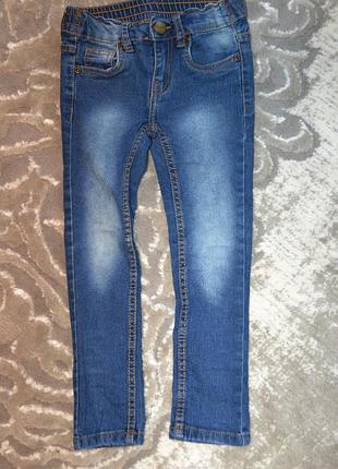 Узкие штаны джинсы скинни 3-4года