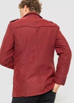 Пиджак мужской однотонный, цвет бордовый4 фото